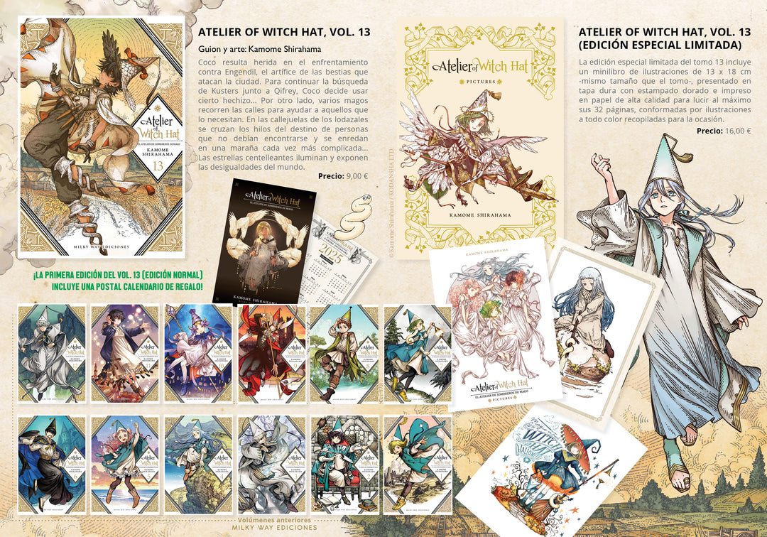 ¡Edición doble del tomo 13 de “Atelier of Witch Hat”!